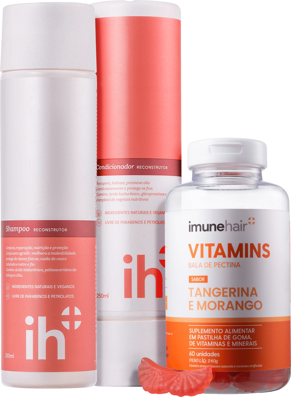 Kit Imunehair Reconstrutor Vitamins Beleza na 