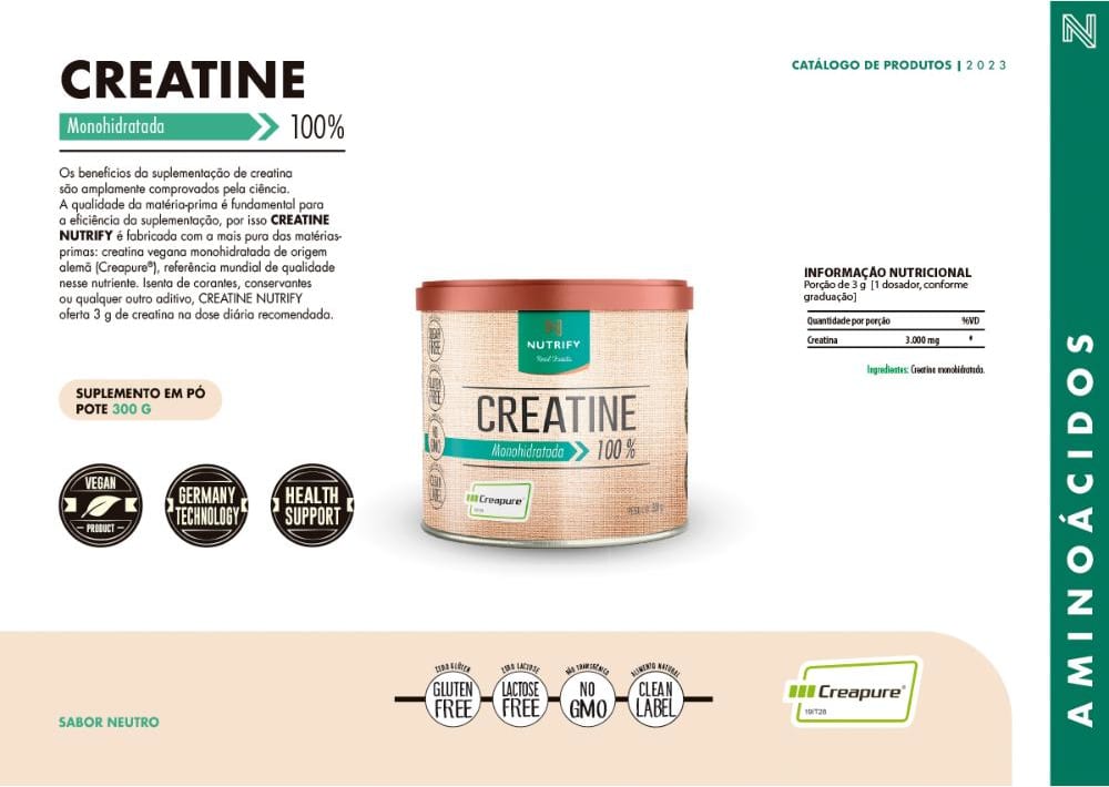 Creatine Nutrify Creatina Monohidratada Creapure® Em Pó 300g 8331