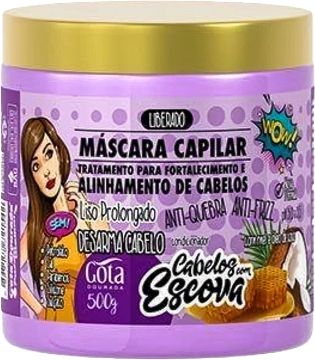 MASCARA GOTA DOURADA CABELO COM ESCOVA 500G