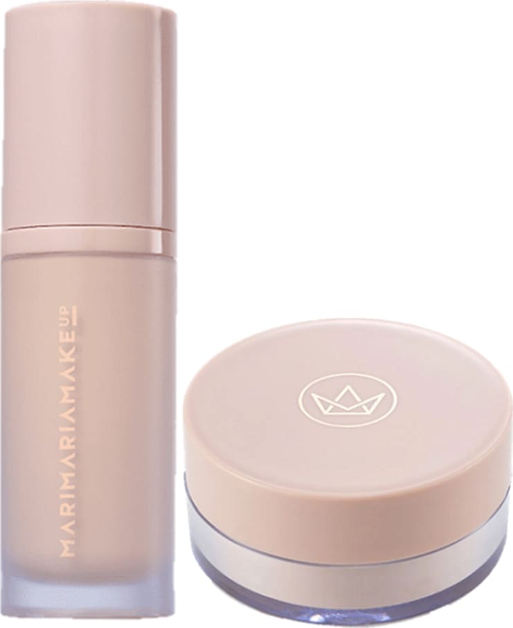 Kit Mari Maria Base Matte + Pó Facial Duo Beleza na 