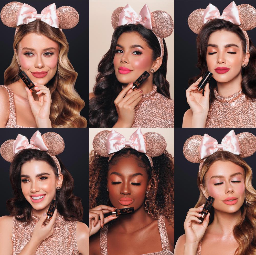 Coleção Completa Batom Aveludado BT Minnie Mouse 6 Itens