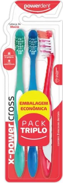 Escova De Dente X-power Cross Pack Triplo  PDHB INDUSTRIA COMERCIO  IMPORTACAO E EXPORTACAO LTDA