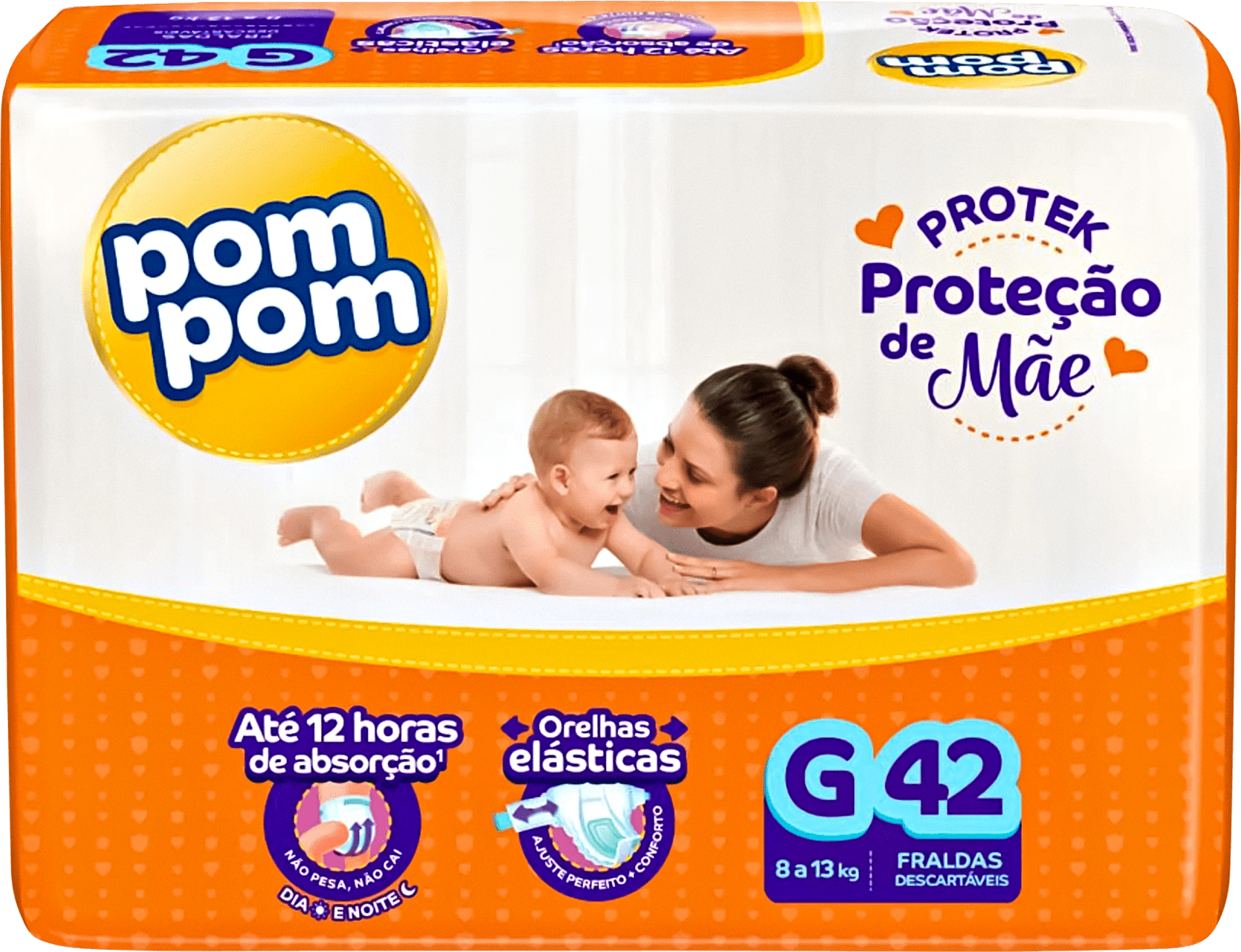 Fralda Pom Pom Clássica Mega M Com 50 Unidades - Carrefour