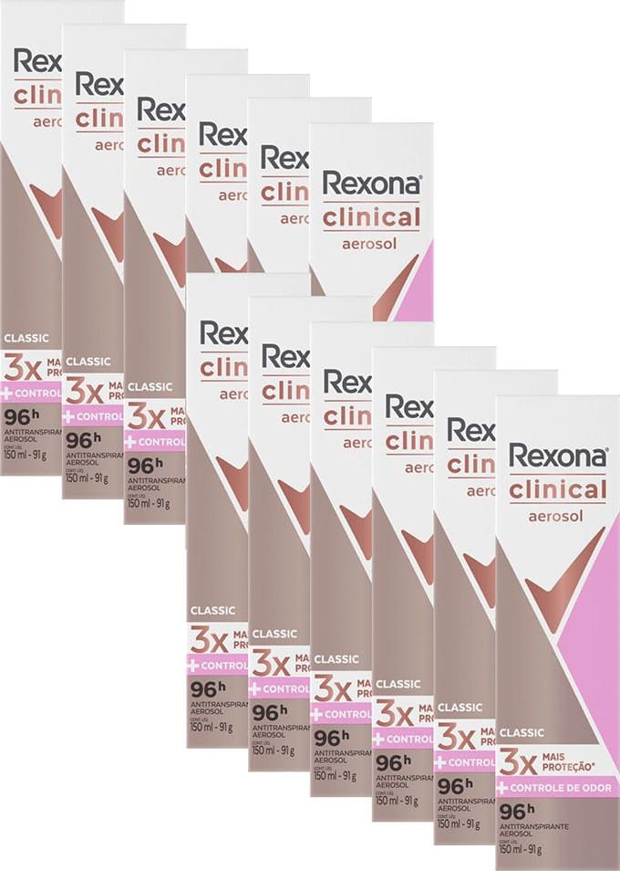 Desodorante Aerosol Rexona Clinical Classic (3x mais Proteção ) 96 Horas -  150ml - COSMÉTICO