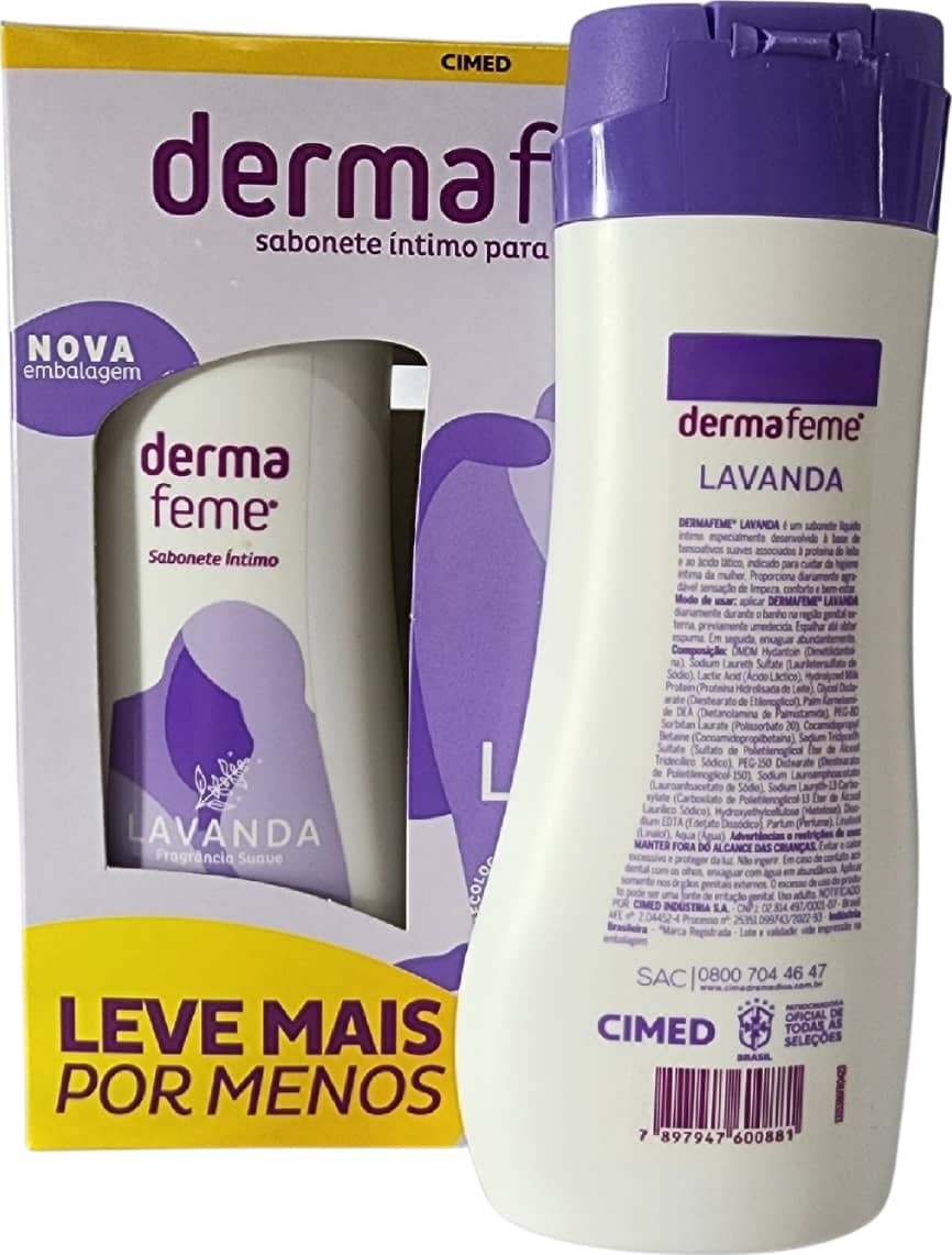 Kit Sabonete Íntimo Derma Feme Cimed 2 Frascos de 200ml