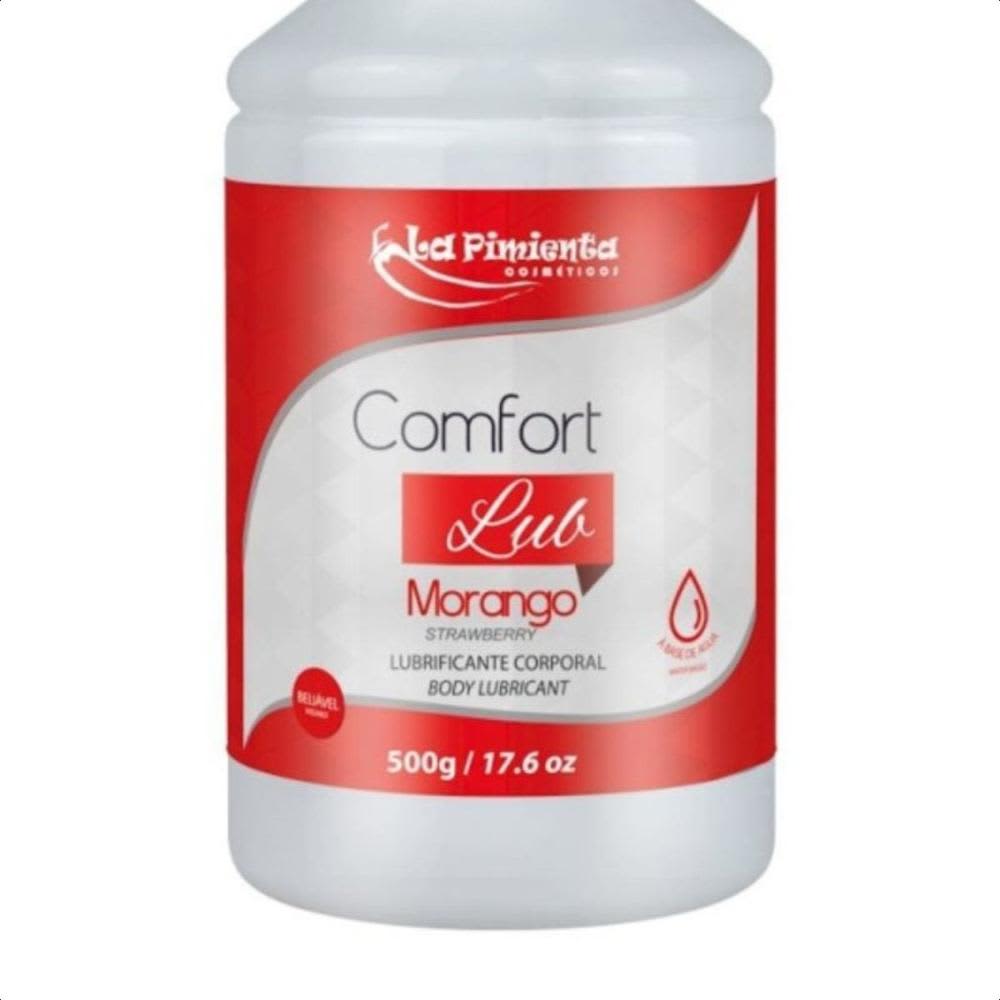 Gel Lubrificante Íntimo Comfort Lub Morango La Pimienta - 500g