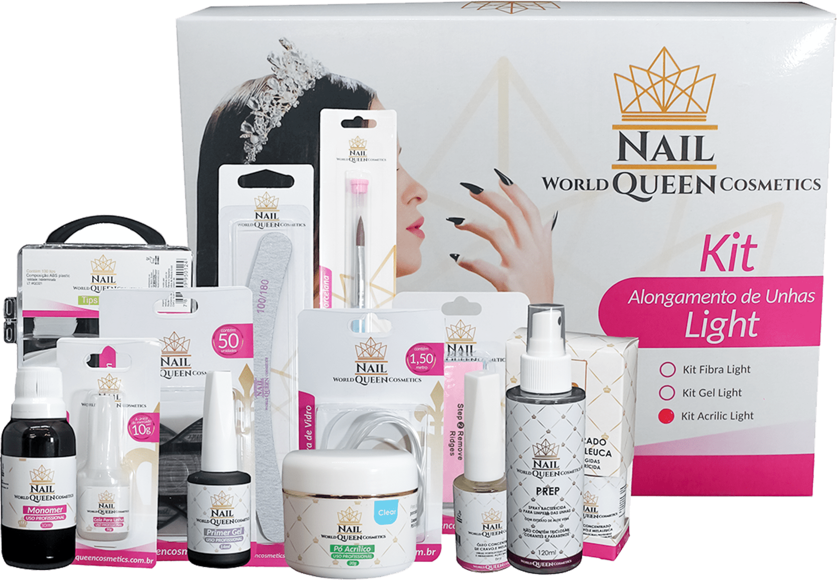 Kit World Queen Nail Acrilic Light