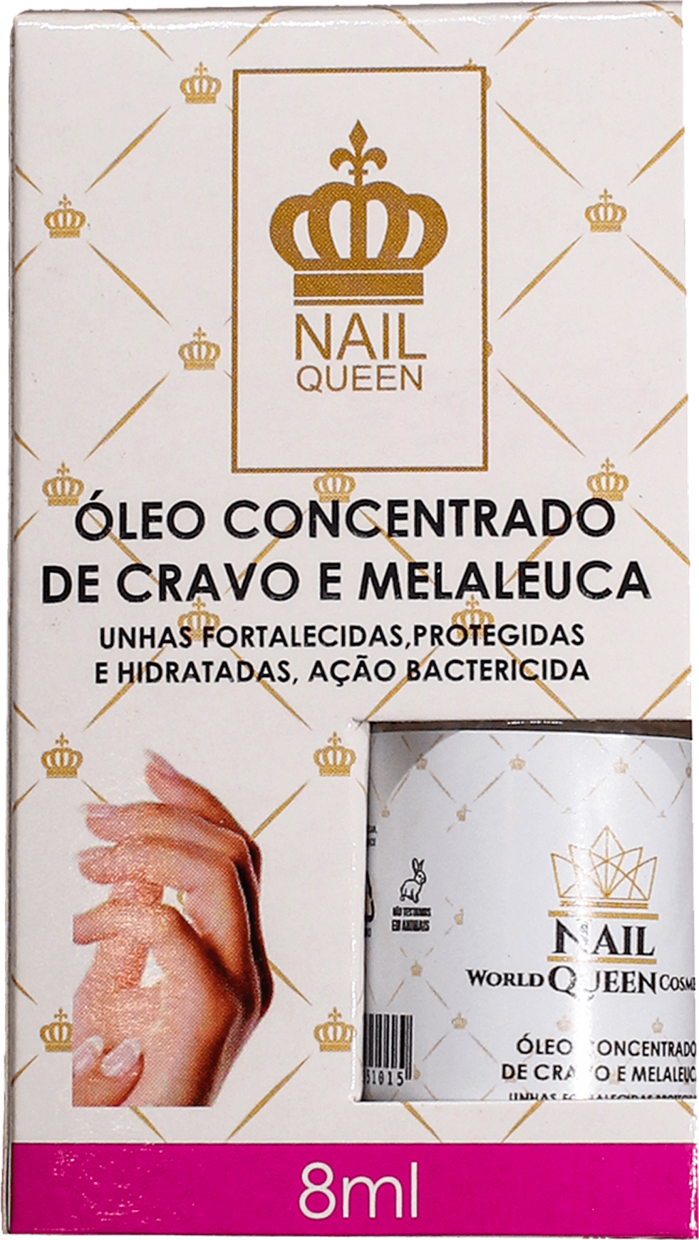 Óleo para Unha Concentrado de Cravo e Melaleuca 8ml Nail Queen -  Coprobel-Mobile