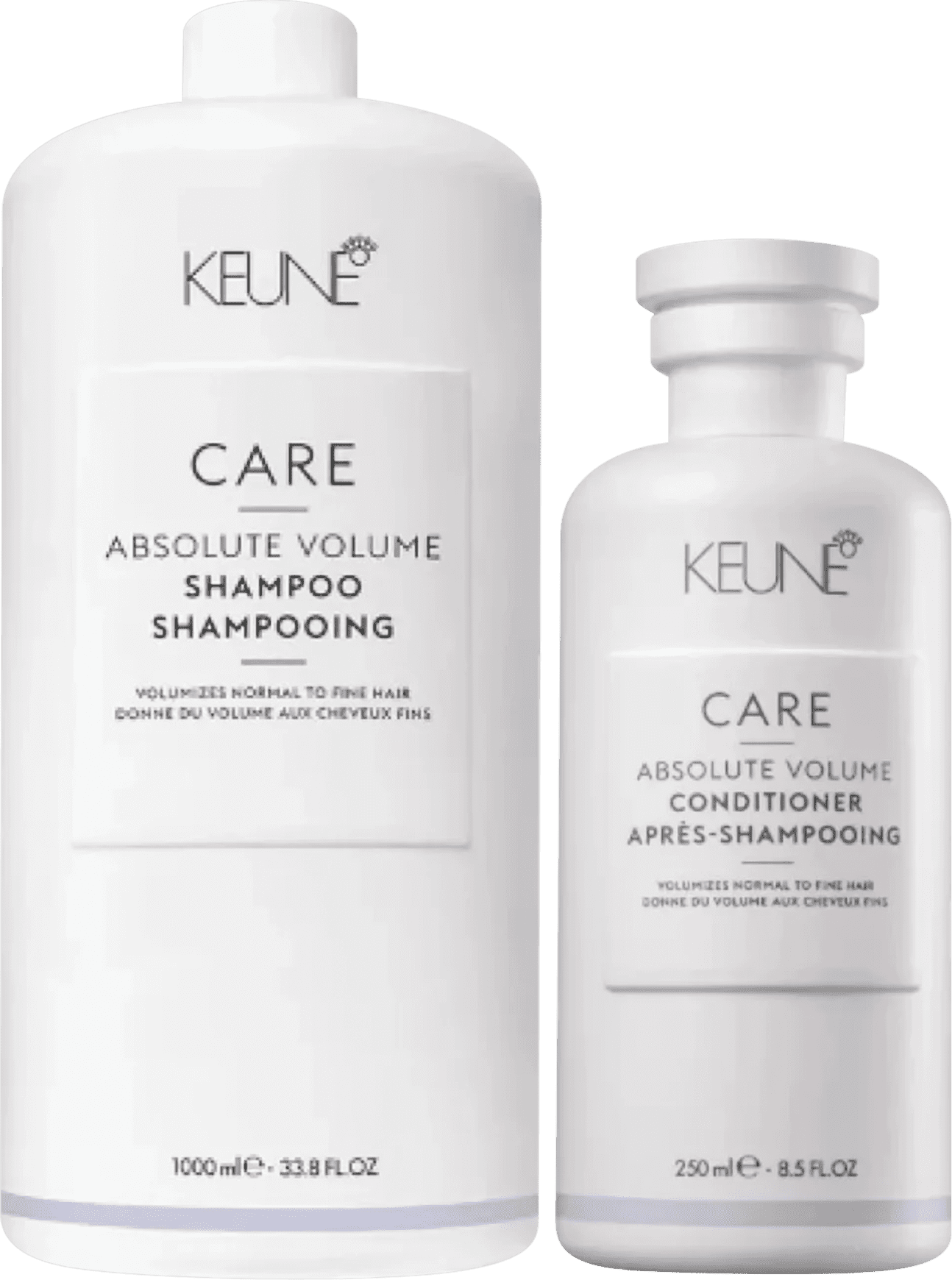 KIT KEUNE CARE ABSOLUTE VOLUME SHAMPOO LITRO E CONDICIONADOR 250ML (2