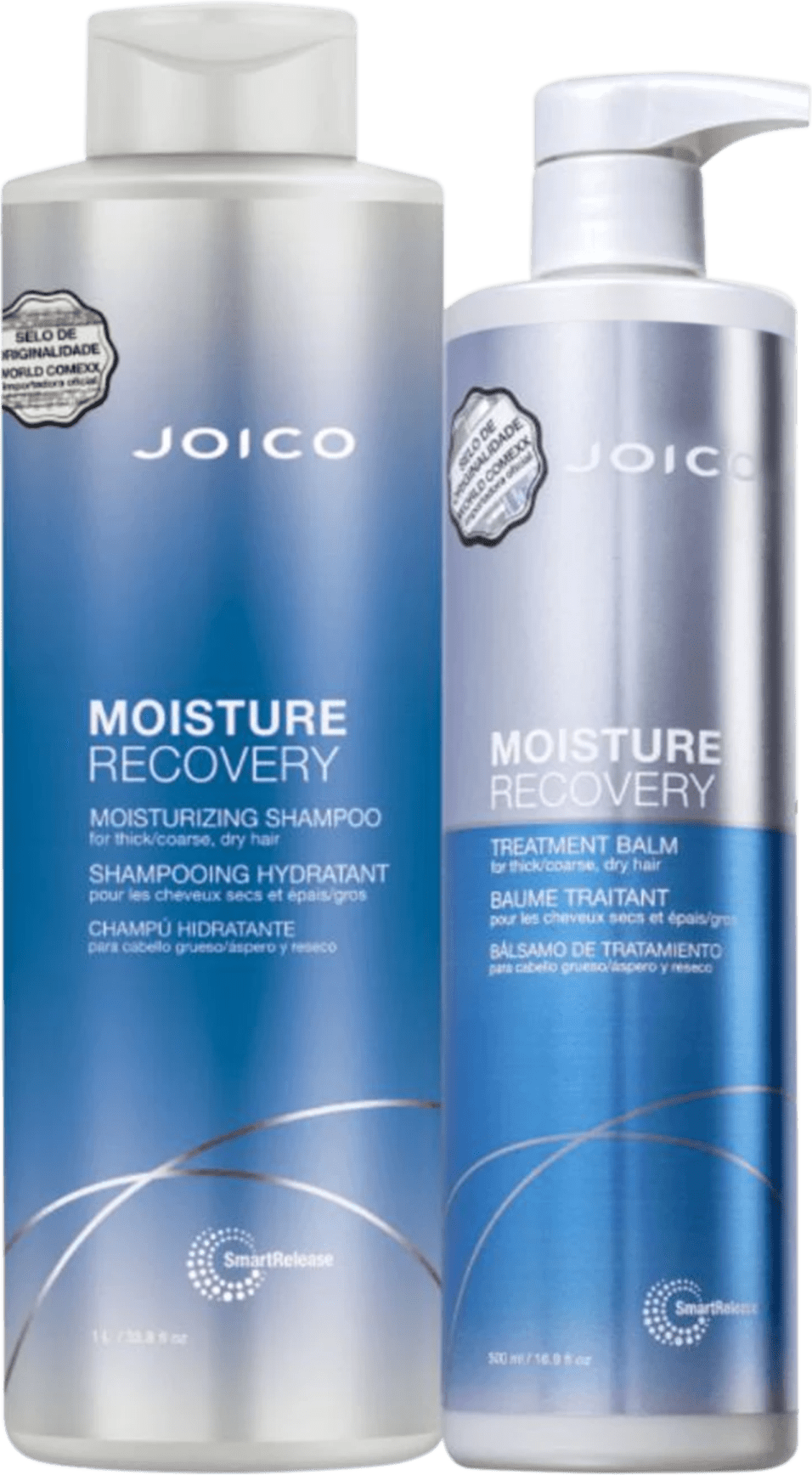 Kit Joico Moisture Recovery Shampoo 1000ml + Máscara 500ml