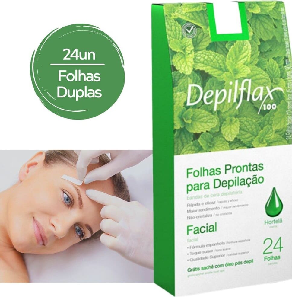 Folhas Prontas Para Depila O Facial Depilflax Hortel Un