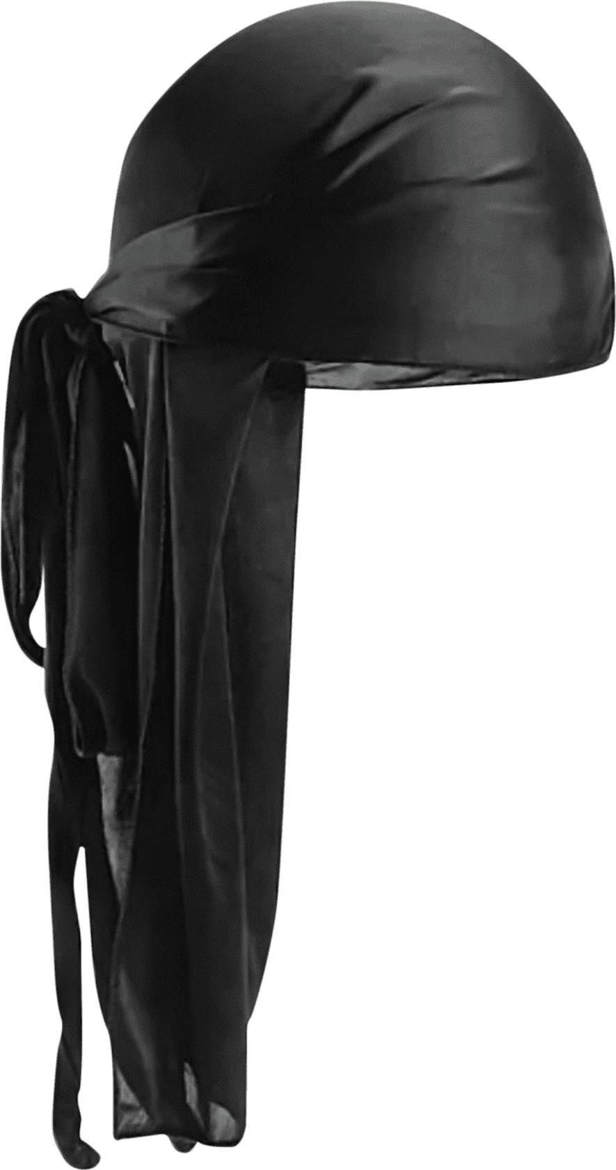 Bandana Durag Waves Touca Afro De Cetim Preto