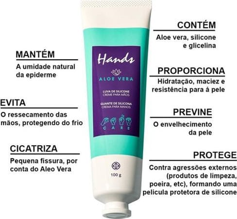 Combo 5 Luvas De Silicone Com Aloe Vera 100g Original Hinode