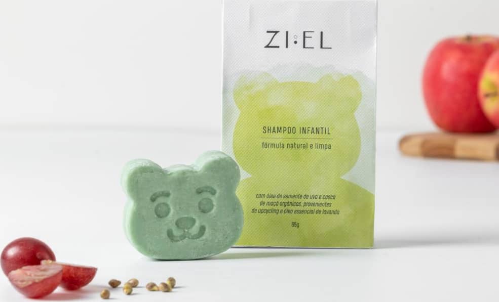 Shampoo em Barra Ziel Natural Cosmetics Infantil Beleza Na 
