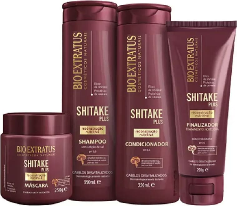 Kit Bio Extratus Shitake Shampoo 350ml e Condicionador 350ml