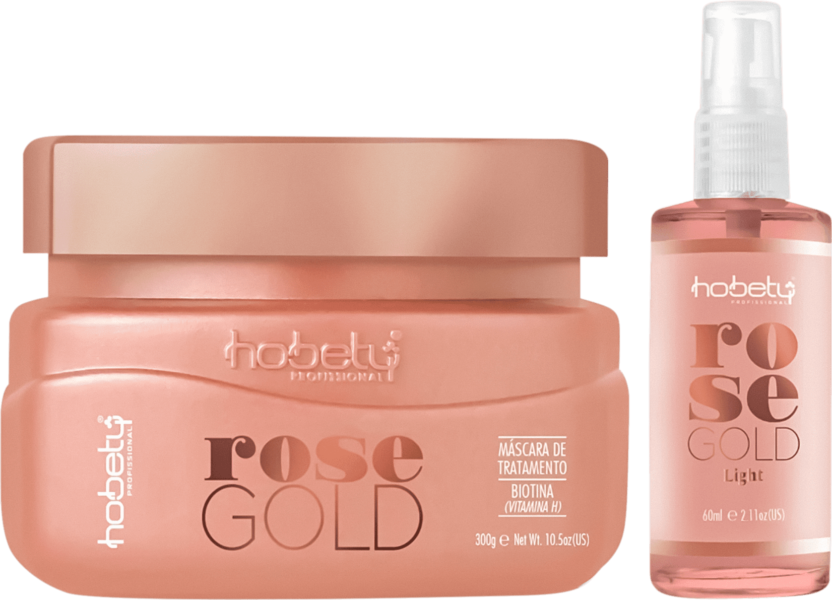 MASCARA + FINALIZADOR ROSE GOLD HOBETY