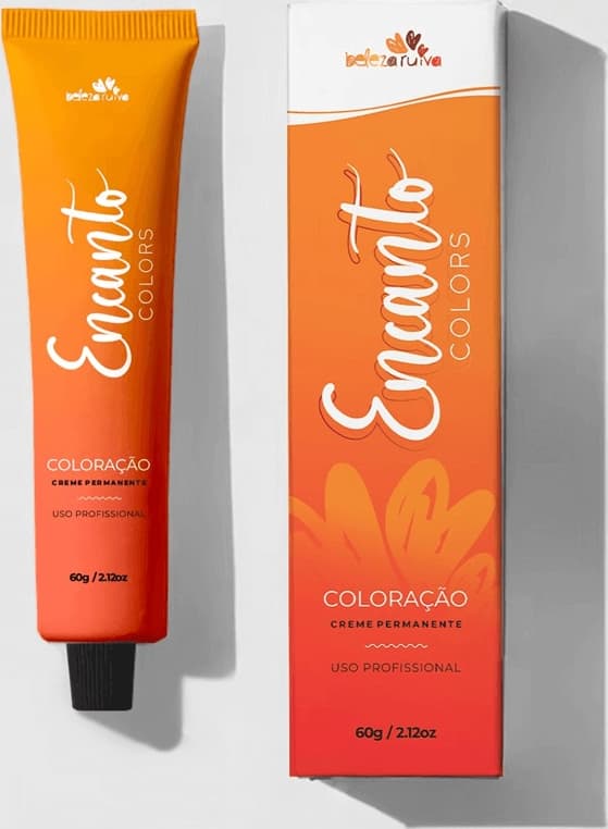 Beleza Ruiva Coloração Encanto Colors 7.43 Louro Médio Cobre Dourado - 60g