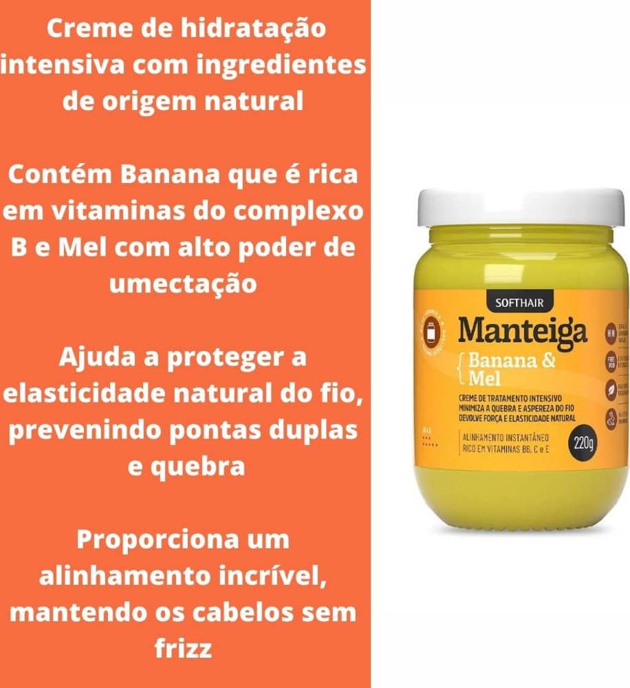 Hidratação Capilar Com Banana E Mel Manteiga Para Cabelos