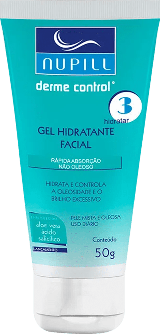 Gel Hidratante Facial Nupill Derme Control Pele Mista À Oleosa 50g - Soneda  Perfumaria