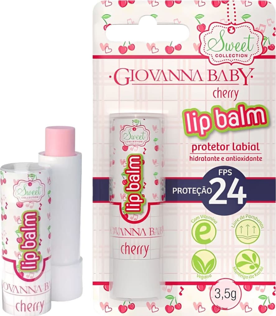 Lip Balm Giovanna Baby Fps 24 3,5g Cherry