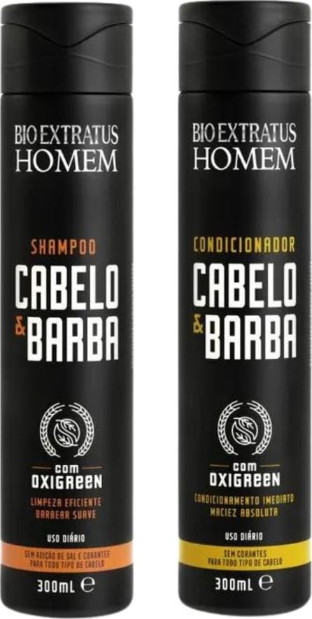 Shampoo + Condicionador Bio Extratus Homem Cabelo & Barba 300ml