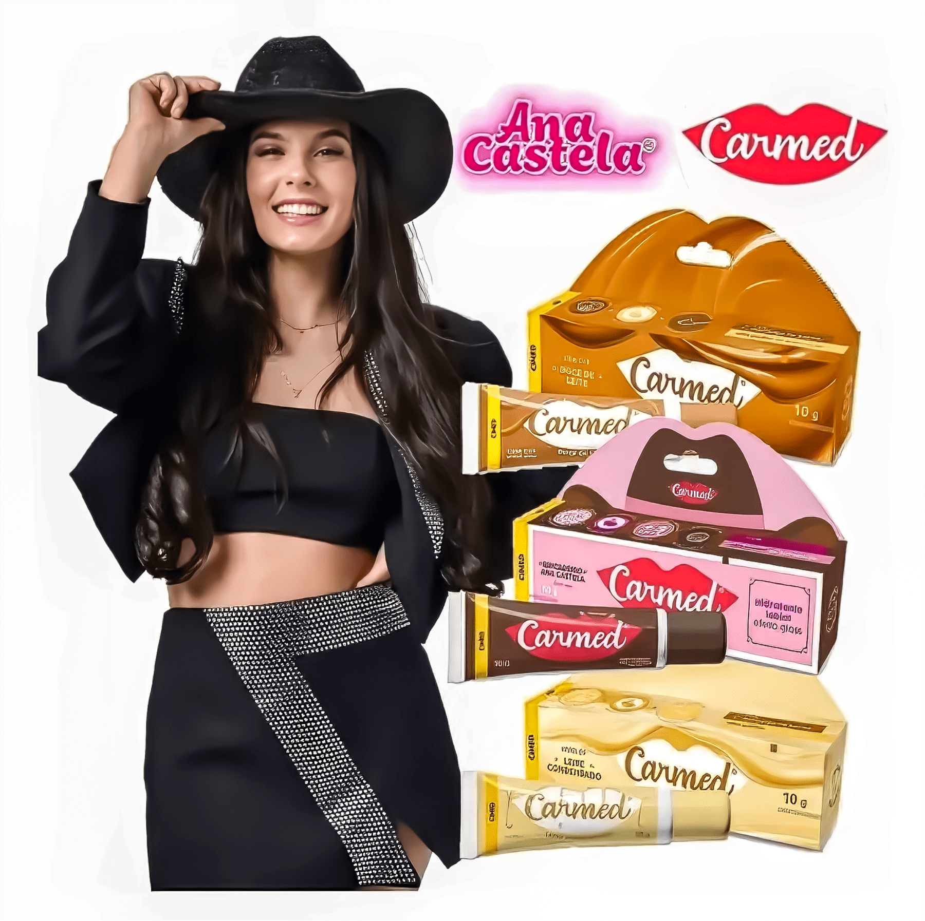 Kit Carmed Ana Castela Brigadeiro, Doce de Leite e Leite Condensado -  Efeito Gloss 10g cada