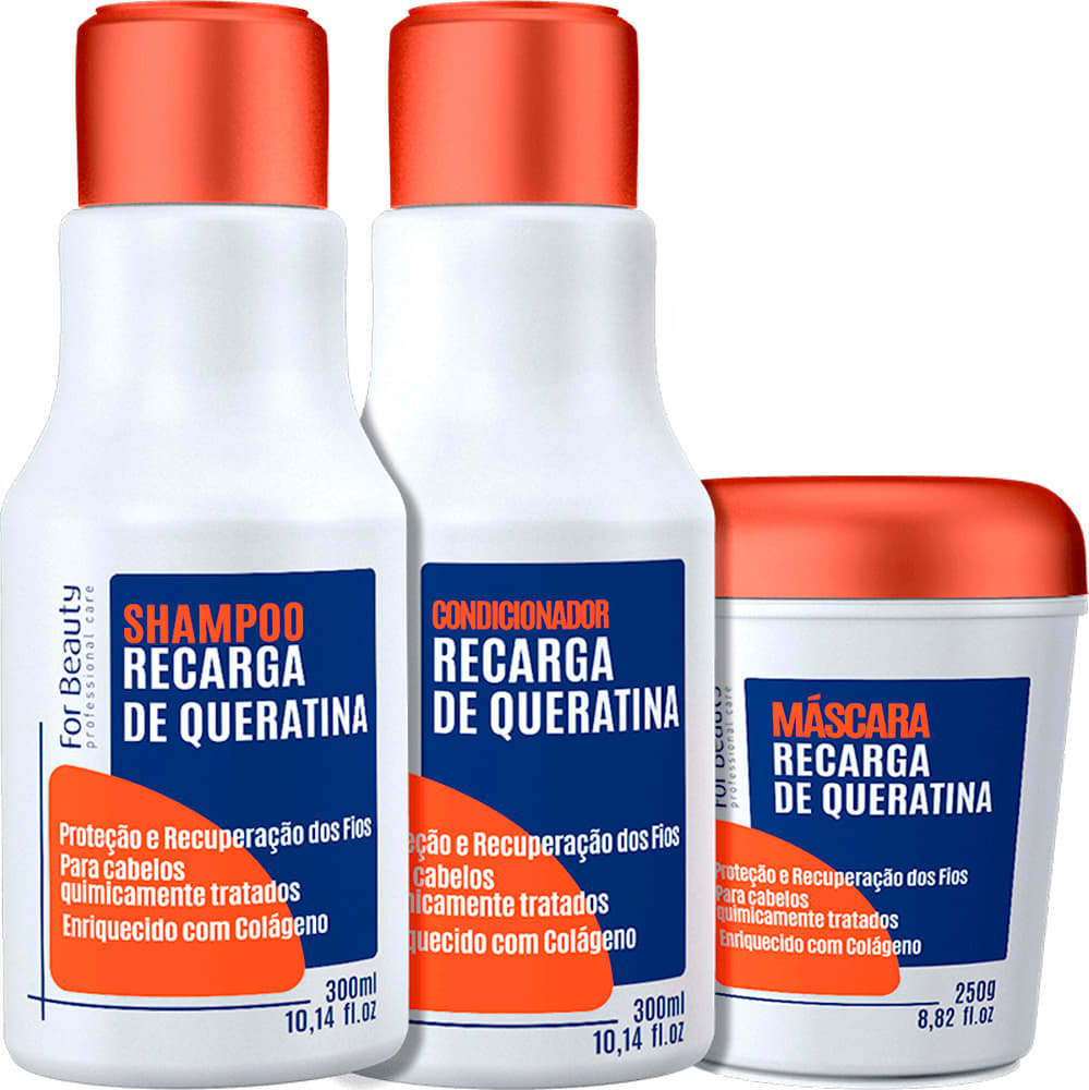 Kit For Beauty Recarga de Queratina Trio | Beleza na Web