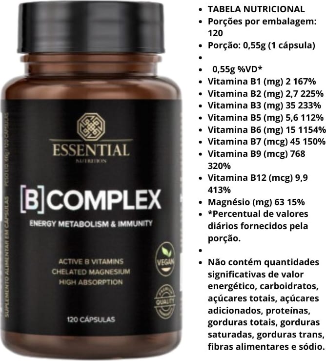 Kit Essential Nutrition [B] Complex VIT D3 2000 UI Duo | Beleza na Web