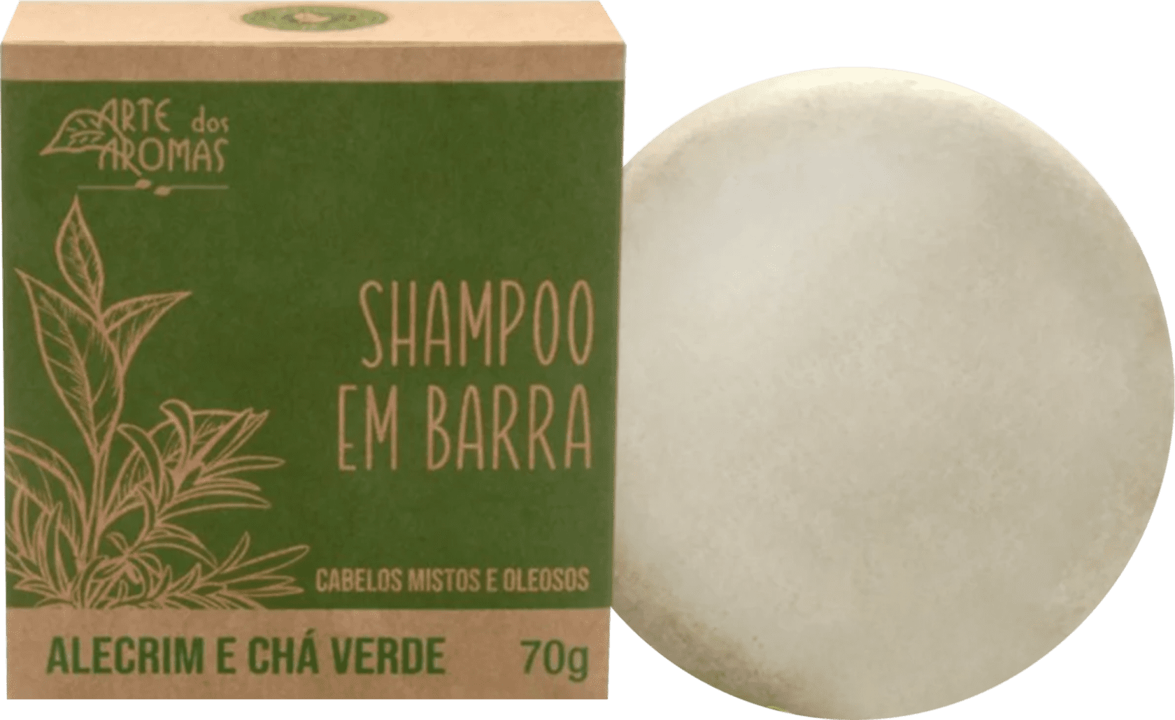 Shampoo em Barra Arte dos Aromas Alecrim e Chá Verde Beleza na 