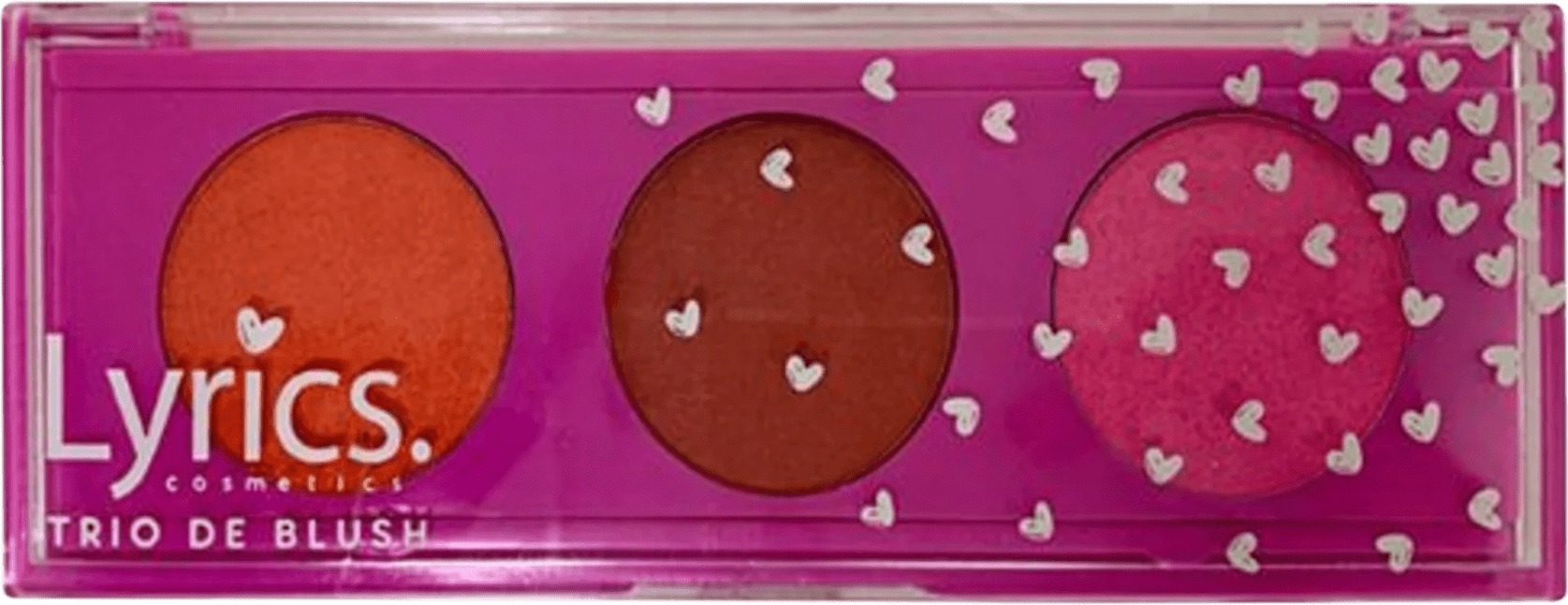 Paleta de Blush Lyrics Cosmetics Trio Beleza Na 