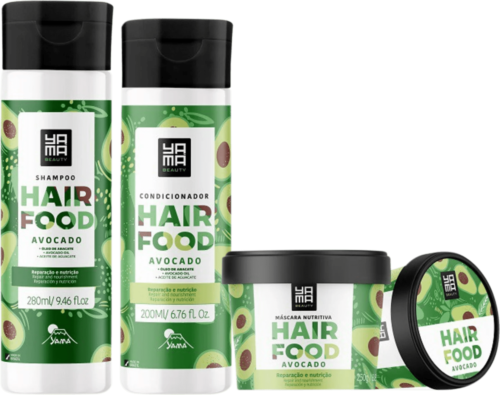 Kit Yamá Hair Food Avocado Trio Beleza na 
