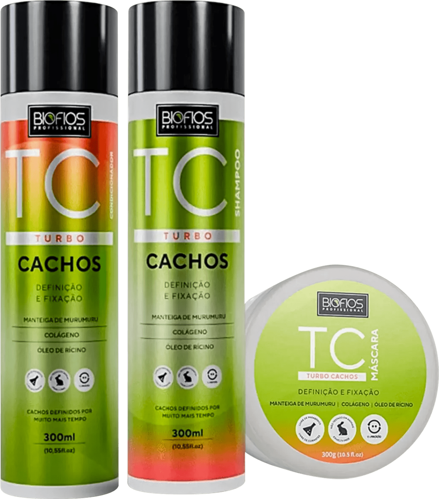 Kit Turbo Cachos Definição e Fixação Biofios Profissional