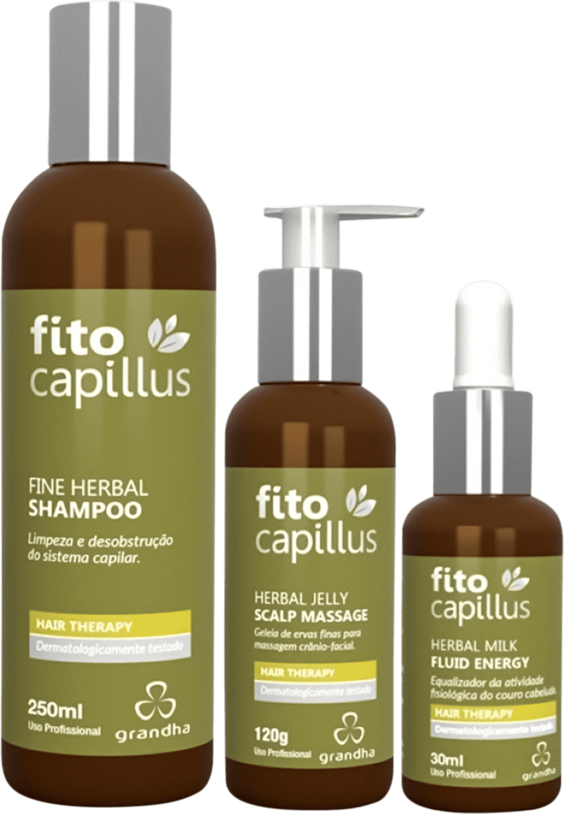 Kit Grandha Fito Capillus Hair Therapy Trio Beleza na 