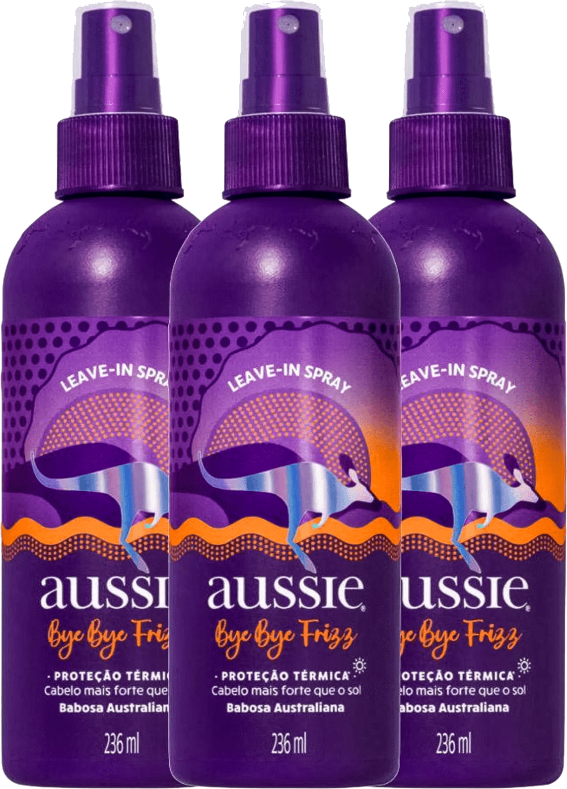 Kit com 3 Leavein Condicionadores Aussie Hair Insurance Spray 236ml