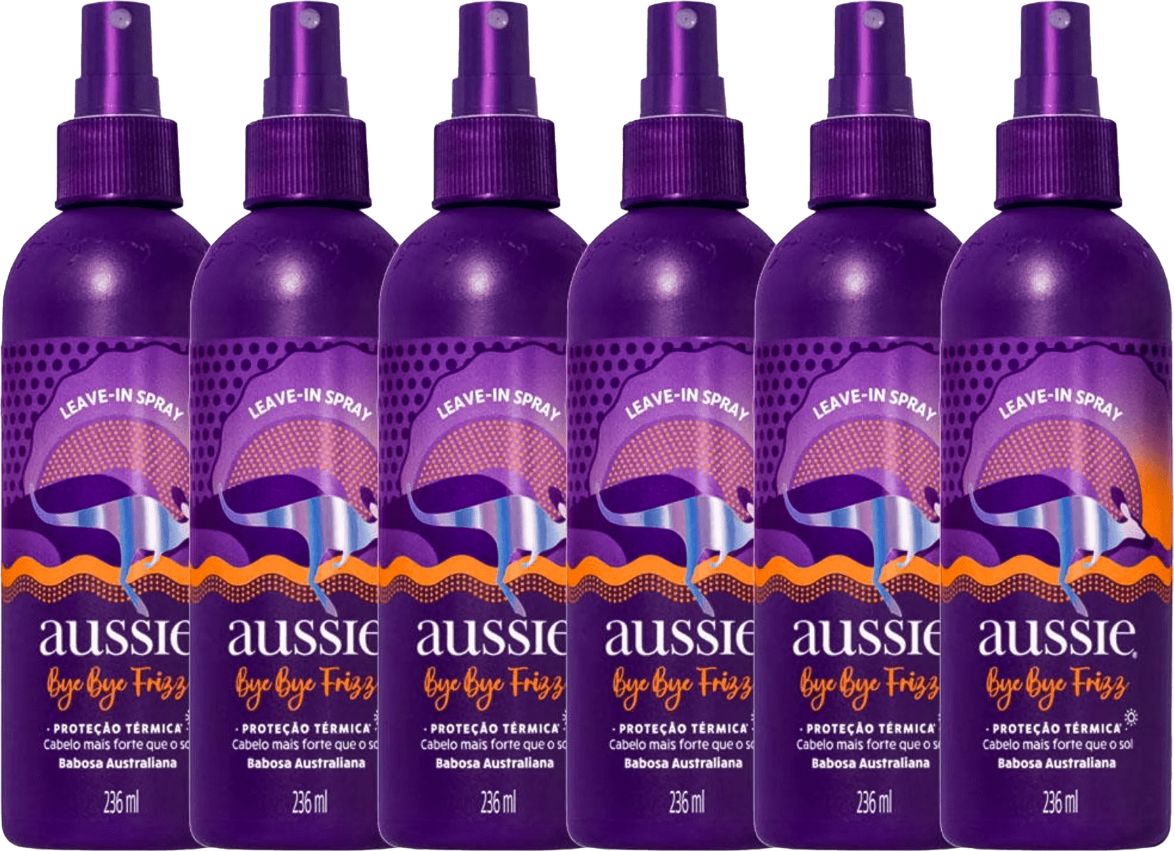 Kit com 6 Leavein Condicionadores Aussie Hair Insurance Spray 236ml