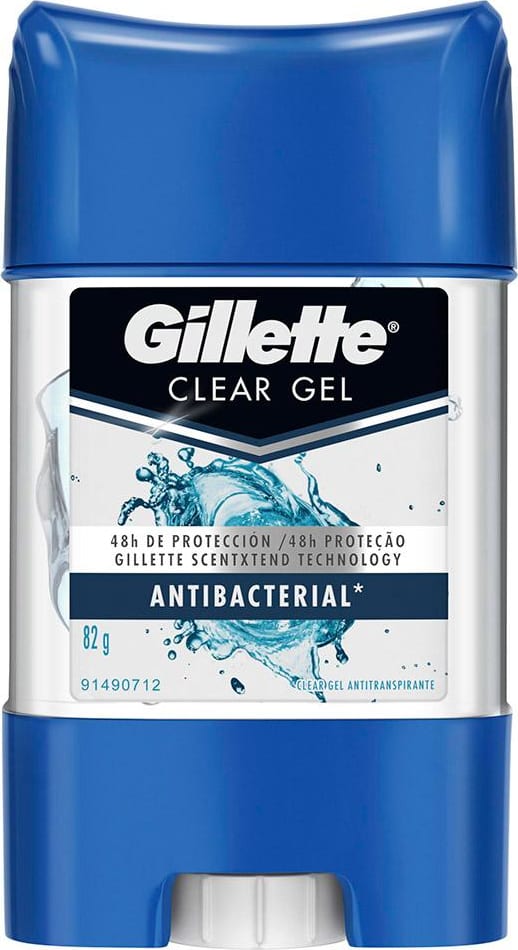 Desodorante Gillette Antitranspirante Clear Gel Antibacterial 82g