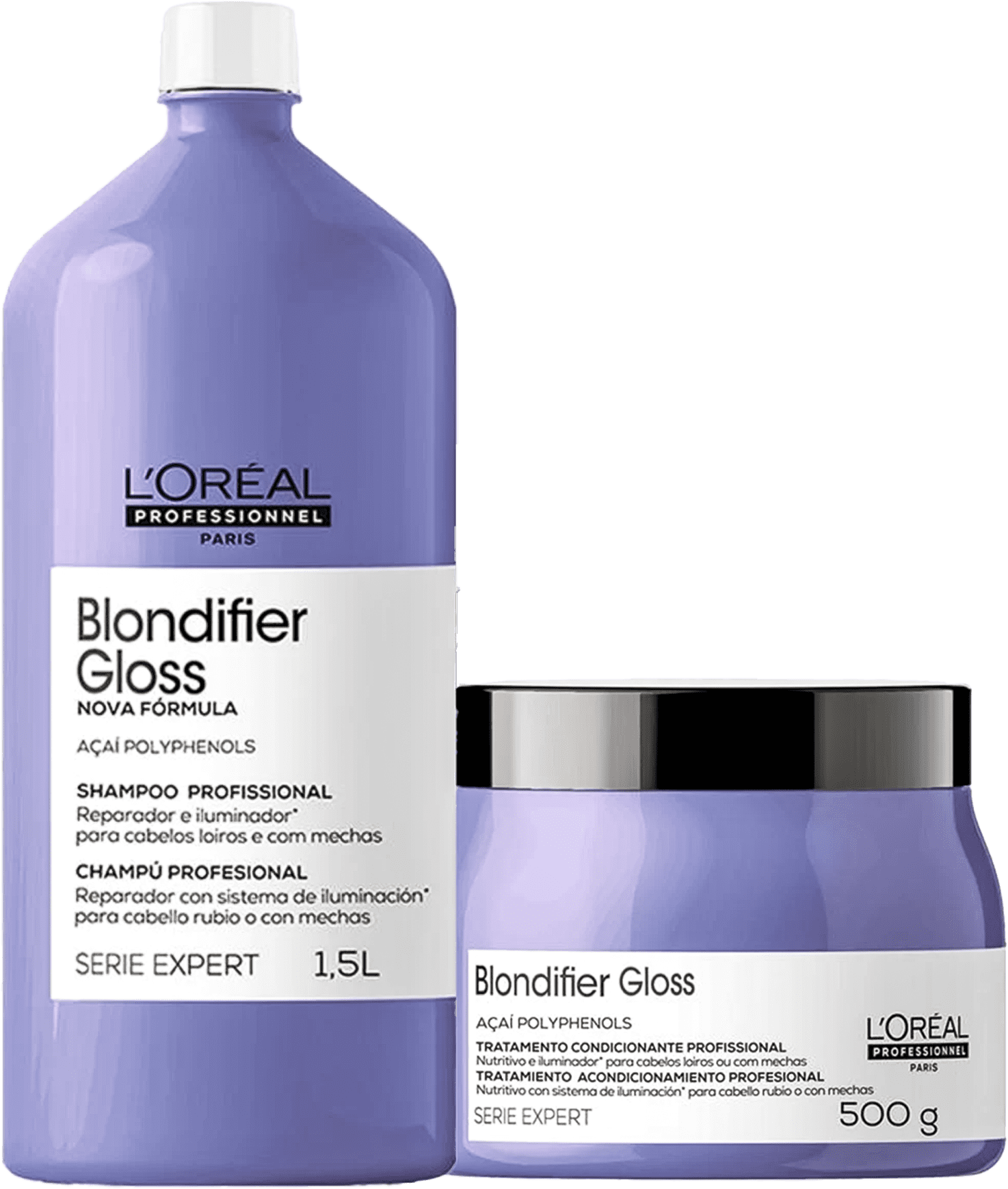 Kit L'Oréal Professionnel Serie Expert Blondifier Gloss – Shampoo e ...