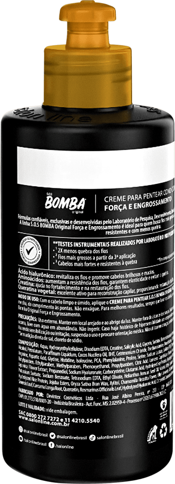 Creme para Pentear Salon Line S.O.S Bomba 300 ml Crescimento - LojasLivia