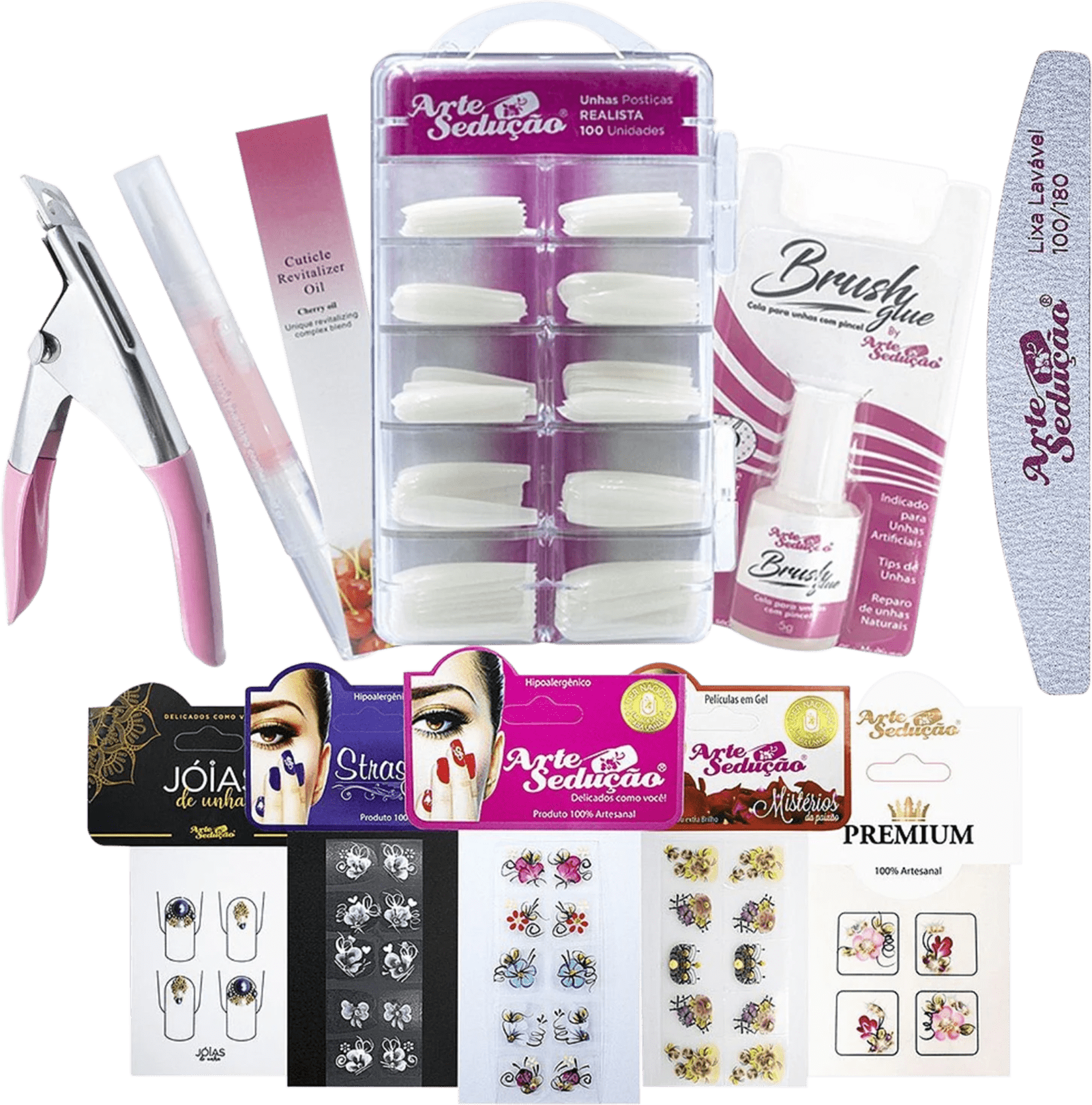 KIT COMPLETO DE MAQUIAGEM CASEIRA (12 PRODUTOS) 