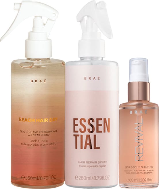 Kit Braé Essential Revival Beach Hair Day Beleza na Web