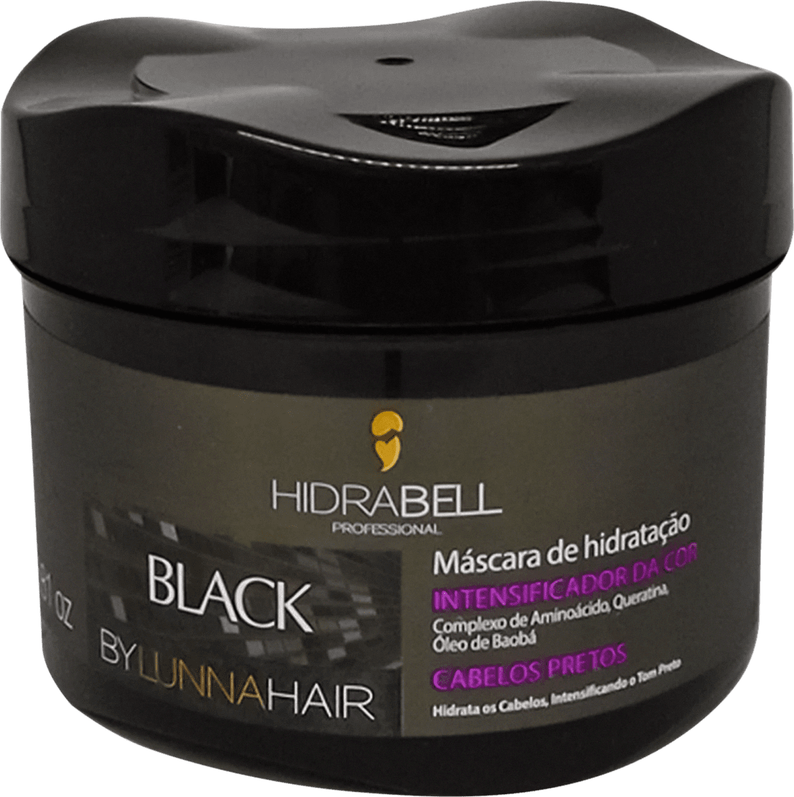 Máscara Capilar Hidrabell Black by Lunna Hair Beleza na 