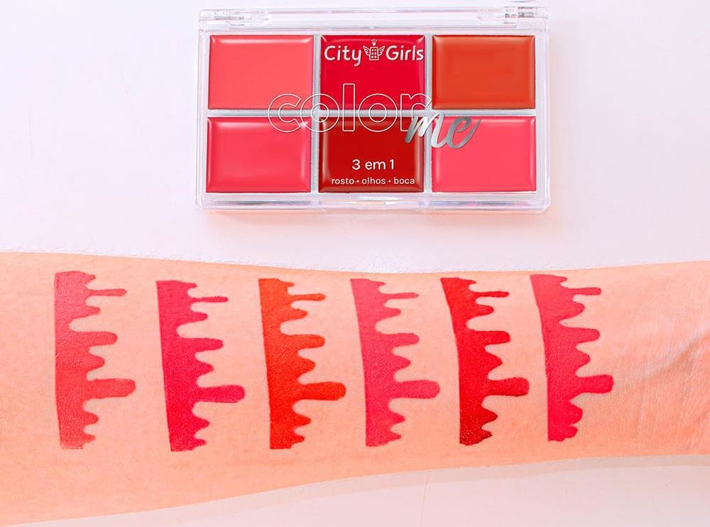 Paleta Multifuncional City Girls Color Me 3 em 1 | Beleza na Web