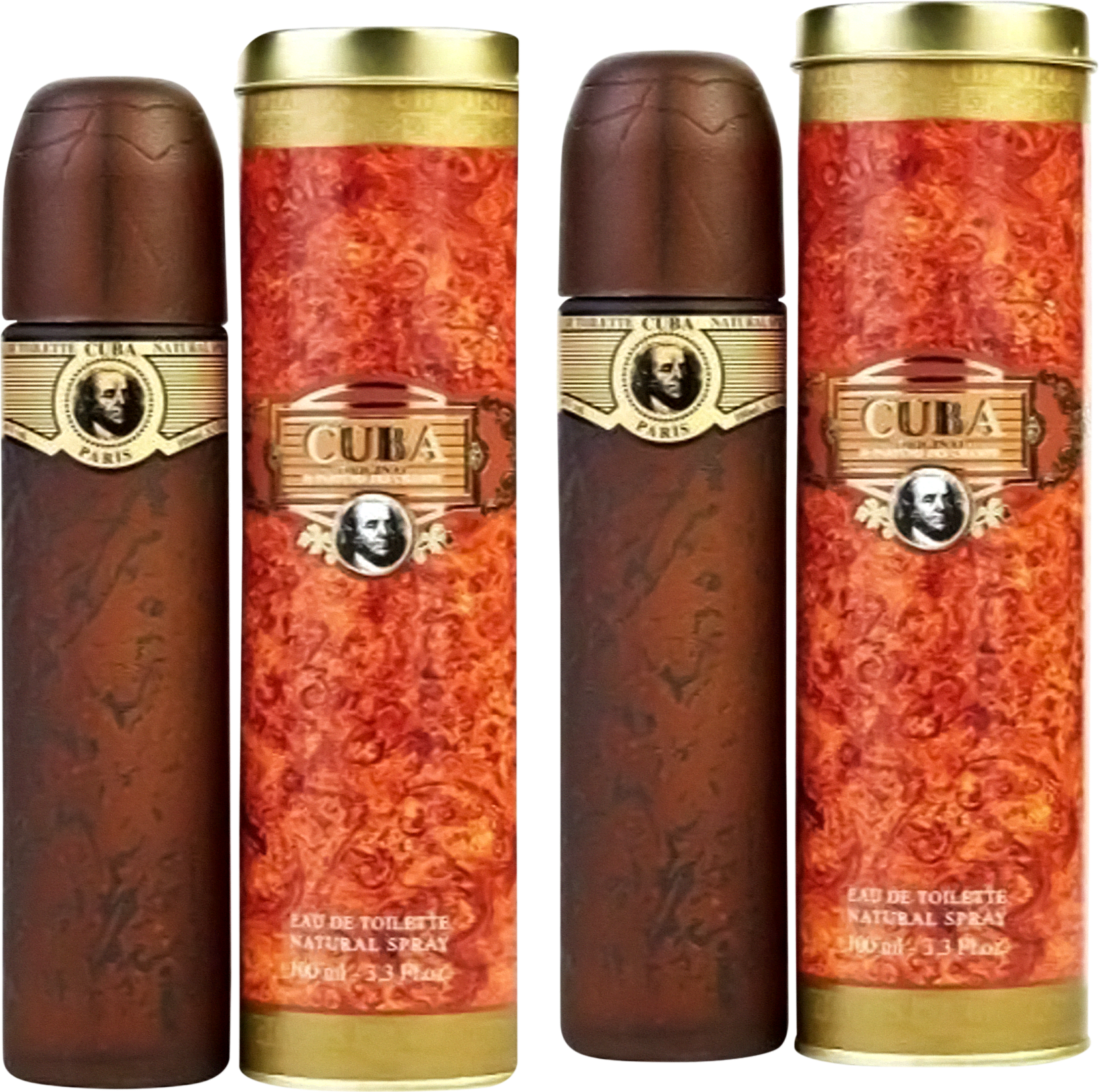 2 Perfumes Cuba Gold Masculino EDT 100 ml