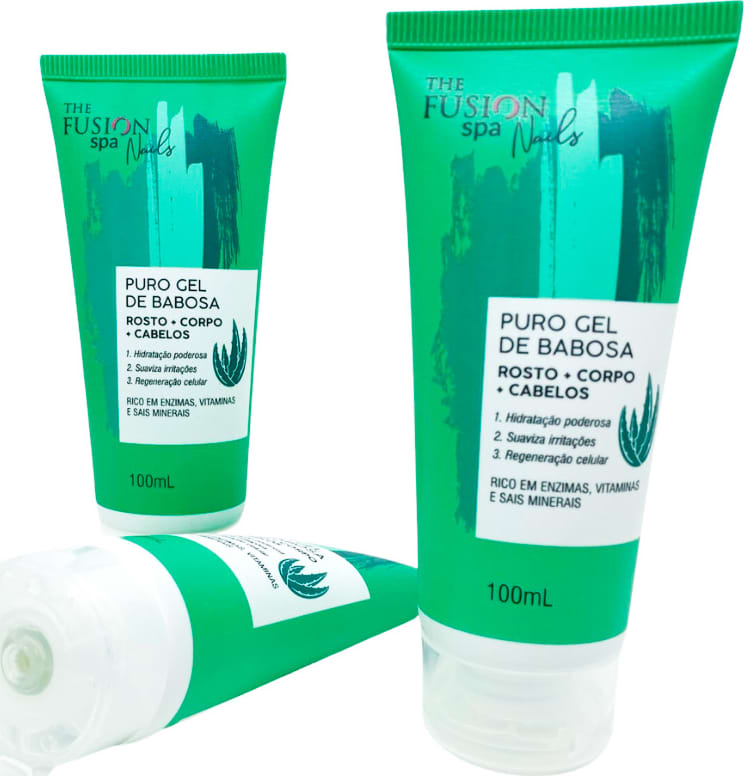 Puro Gel de Babosa para Rosto + Corpo + Cabelos The Fusion SPA Nails
