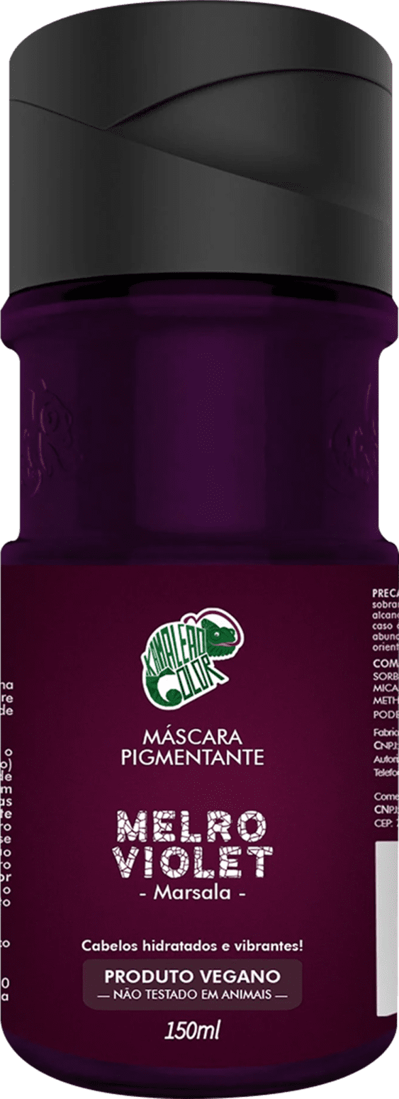 Máscara Pigmentante Kamaleão Color Melro Violet, 150ml.