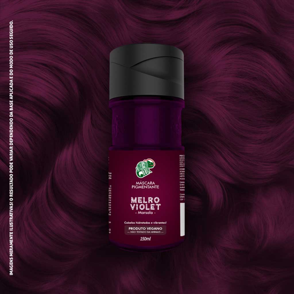 Máscara Pigmentante Kamaleão Color Melro Violet, 150ml.