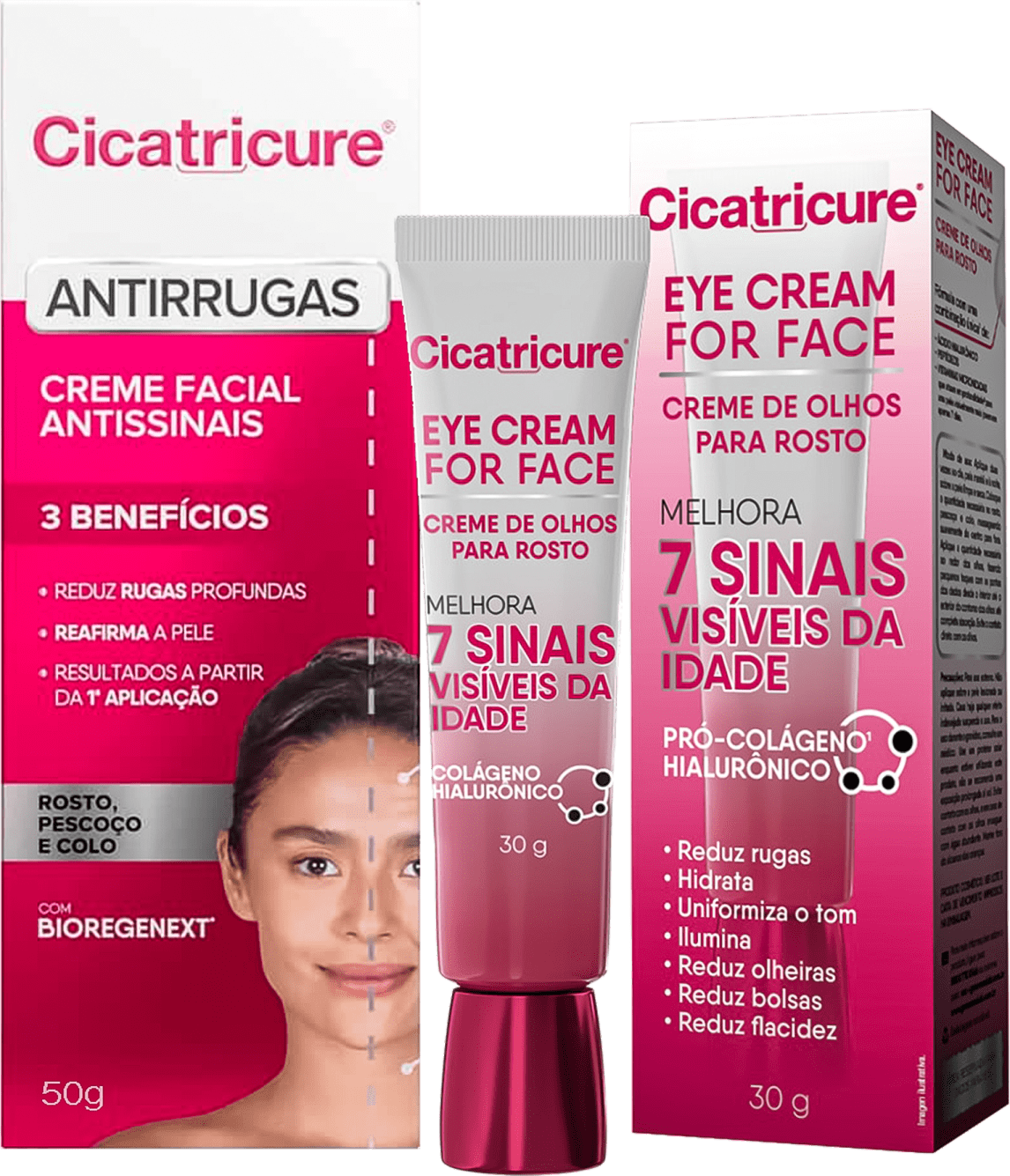 Kit Cicatricure Eye Cream For Face e Antissinais (2 produtos)