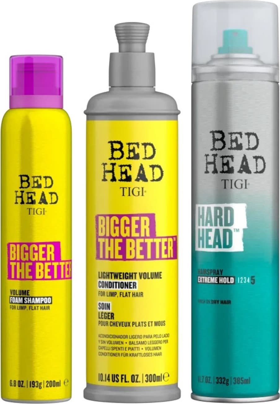 Kit Bed Head TIGI Bigger The Better Hard Head (03 Produtos)
