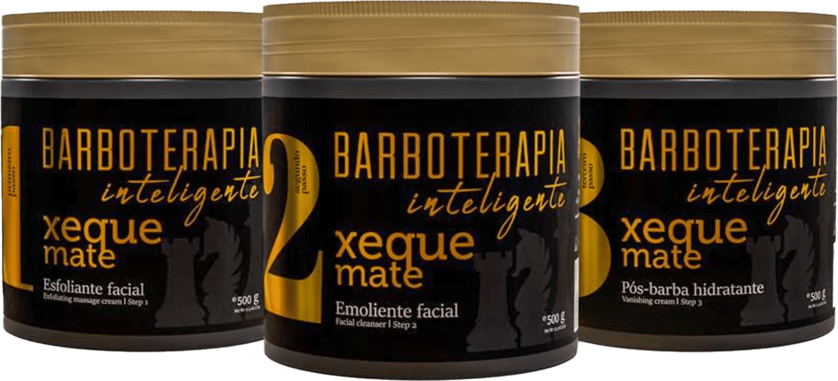 Kit Barba Forte Xeque Mate Barboterapia Inteligente Completo