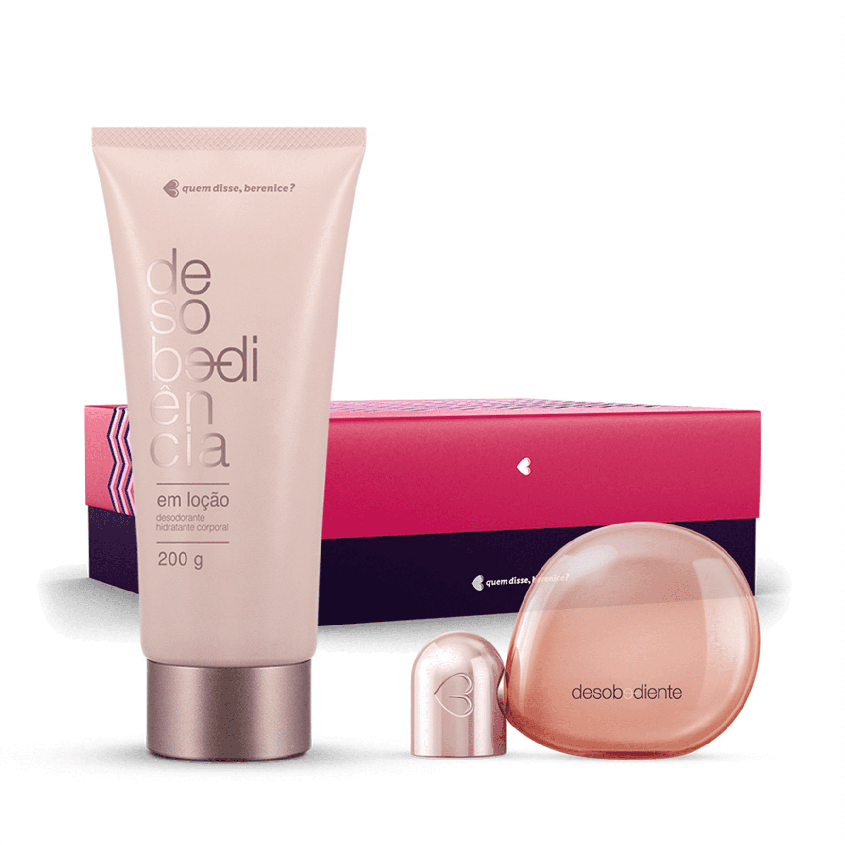 Kit Desobediente 30ml + Desobediência Desodorante Hidratante Corporal 200g + Caixa GG